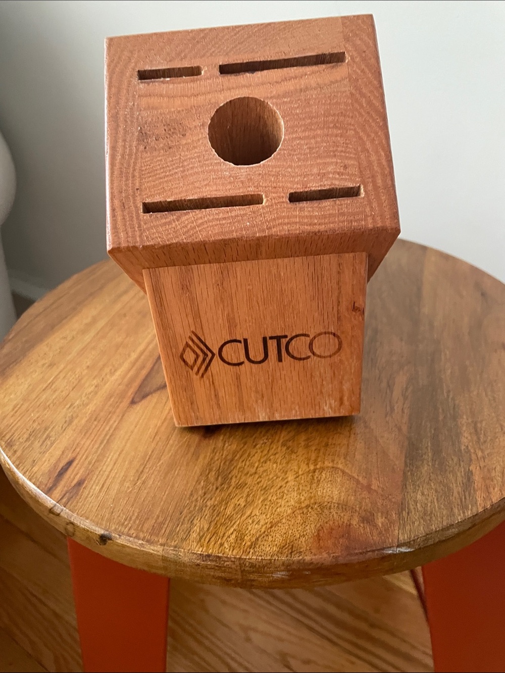 Cutco Natural Wood Knife Block with Slot Openings